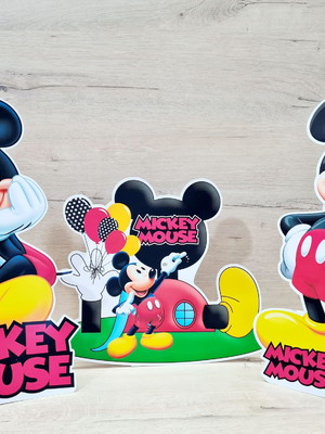 Display enfeite mesa mickey 3-itens