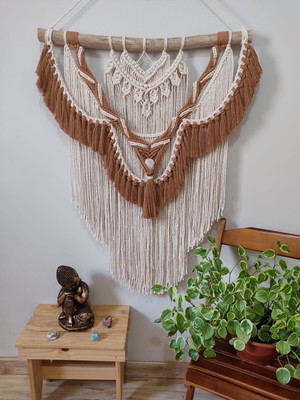 Painel em macrame boho