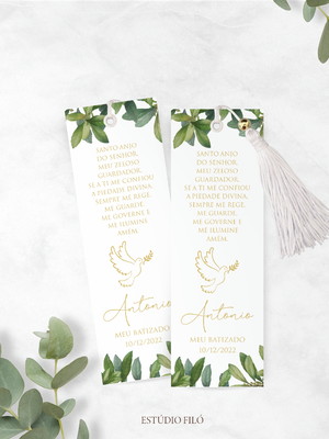 Marca pagina batizado com tassel