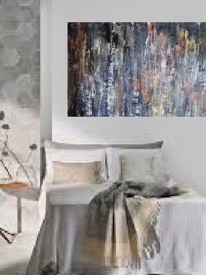 Quadro tela abstrata 70x140 cm