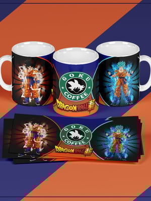 Caneca goku porcelana cafe