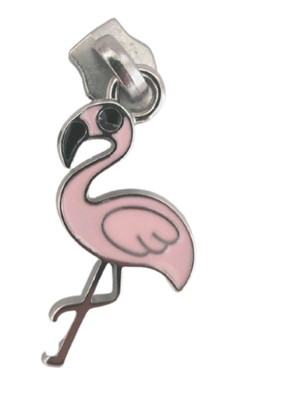 Cursor para ziper 5/6 flamingo rosa claro kit com 5 peças
