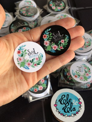 Lembrancinha ímã de geladeira casamento chalkboard