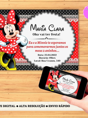 Convite digital minnie