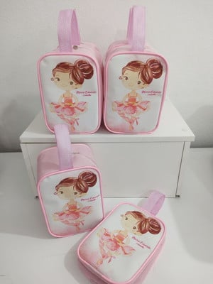 Bolsinha em pé personalizada lembrancinha festa bailarina