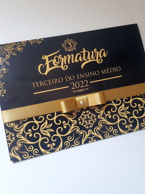Convite de formatura black