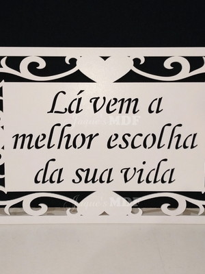 Placa vazada personalizada casamento / 15 anos