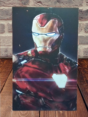 Placa decorativa homem de ferro
