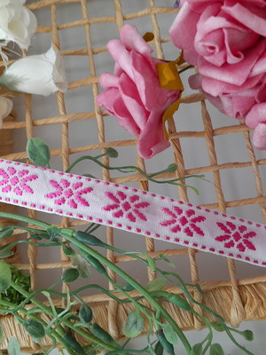 Galão decorativo flores rosa
