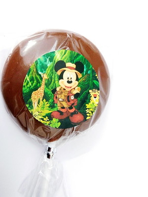 Pirulito mickey safari de chocolate