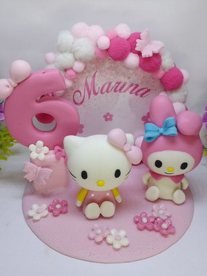 Hello kitty - super topo de bolo (biscuit)
