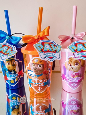 25 copos twister 400ml, patrulha canina ( todos os temas)