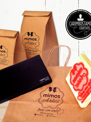 Carimbo para sacola kraft