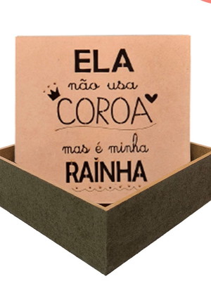 Caixa presente mdf minha rainha dia das mães