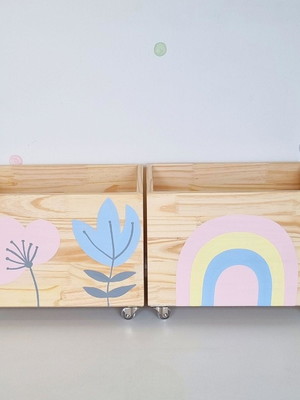 2 caixas organizadoras de brinquedos