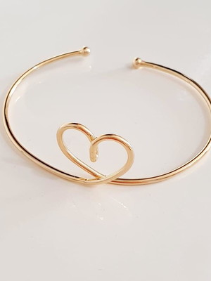 Pulseira bracelete aro aberto banhado ouro18k