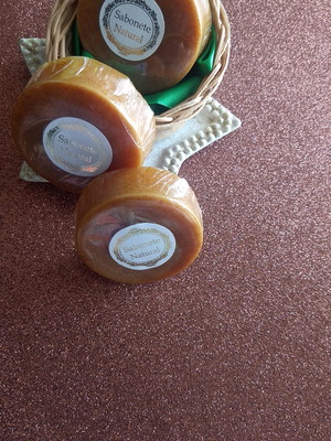 Kit com 5sabonetes de açafrão redução de pelos.