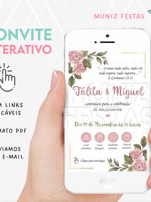 Convite digital interativo casamento