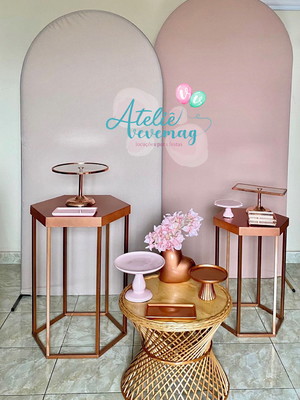 Locação/aluguel kit decoração rose gold rj