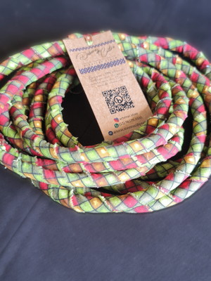 Cordão de algodão encapado com tecido colorido