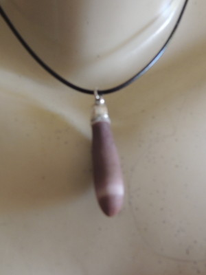 Colar com espinho de ouriço, natural
