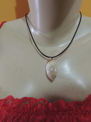 Colar com caracol do mar natural