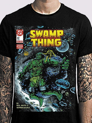 Camiseta swamp thing, monstro do pantano, space
