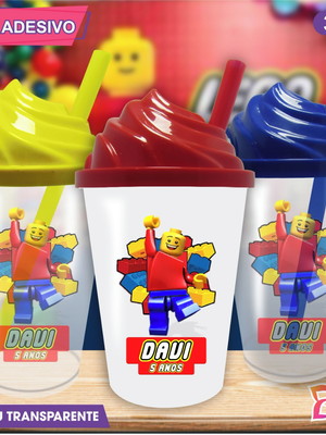 Copo chantilly personalizado lego - 300 ml