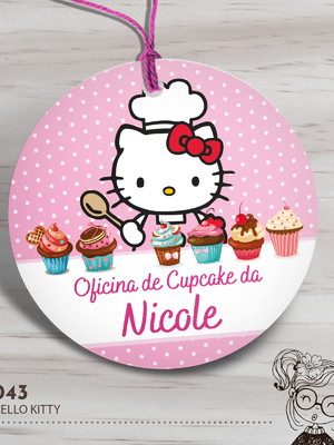 Tag redonda hello kitty - 00043