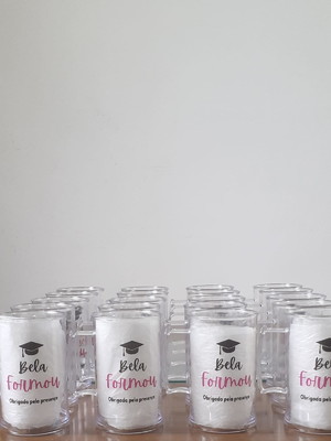 Canecas acrílico 300ml personalizadas formaturas 50uni