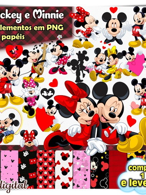 Kit digital mickey e minnie