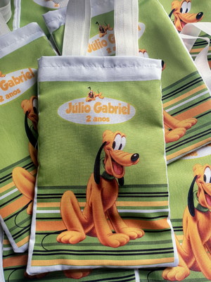 Kit sacola ecobag e almofada pluto