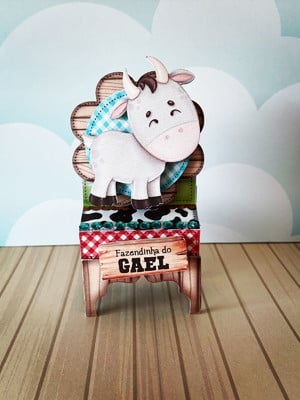 Porta bis duplo fazendinha menino