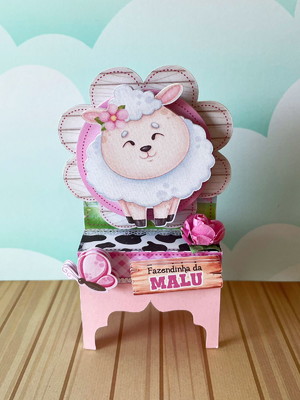 Porta bis duplo fazendinha menina