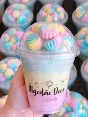 Copo bolha com divisória de 300 ml com 10 uni