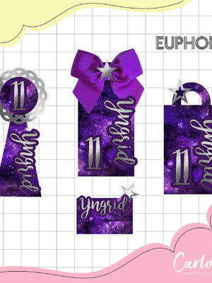 Arquivo de corte - euphoria tema galáxia/ 4 personalizados