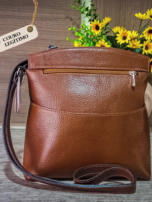 Bolsa lia modas (ref 409) couro legítimo