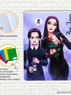Caderno brochura - wandinha addams