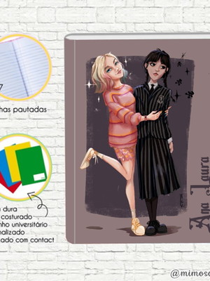 Caderno brochura - wandinha addams