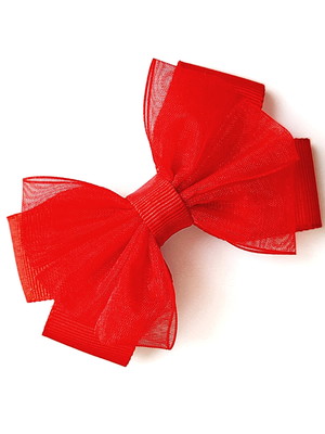 Laço presilha vermelho duplo