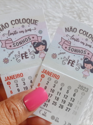 Mini calendários com imã 2024