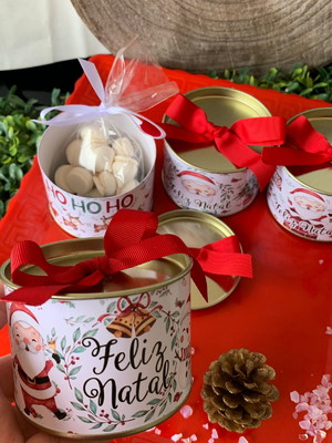Latinha personalizada com suspiros natal - tubolata 7x5cm