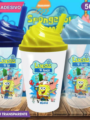 Copo chantilly personalizado bob esponja - 500 ml