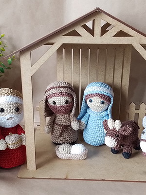 Presépio completo em amigurumi