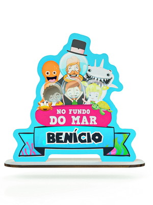 Display de mesa bita fundo do mar personalizado colorido