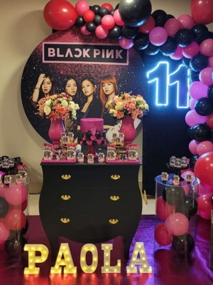 Decoração black pink