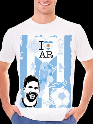 Camisetas copa mundo - i love argentina (colecionador)