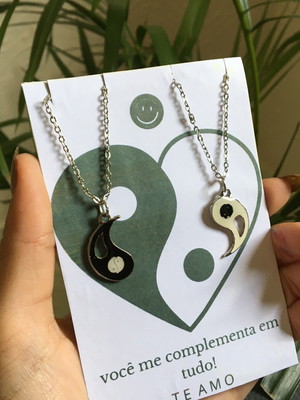 Colar casal yin yang
