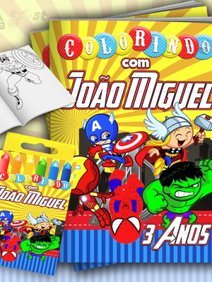 Kit colorir vingadores