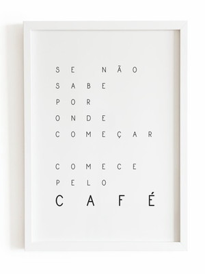 Quadro decorativo café frases cantinho do café